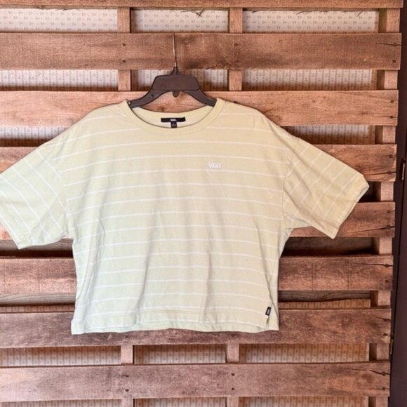 Vans Mint Green Striped Tee - Picture 1 of 5